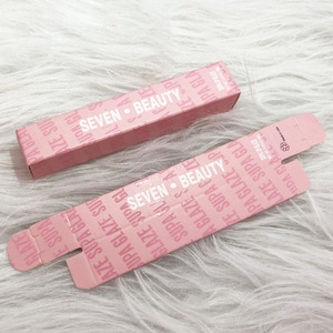 Luxury Private Label pink lipgloss lipstick box custom cosmetic packaging paper box in qingdao