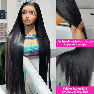 Perruque frontale en dentelle 13x6 sans colle, cheveux indiens bruts, perruques en cheveux humains vierges, cuticules alignées, pour femmes - Product Image 3