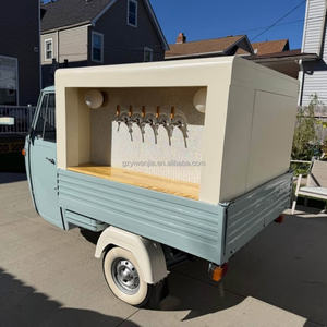 2026 Vintage 3 Tekerlekli Ape Yiyecek Kamyoneti Mobil Prosecco Bar Bira Musluklu Kamyon Retro İçecek Arabası Düğün Parti Etkinlikleri için CE - Product Image 2