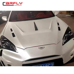 Piezas de automóviles <span class=keywords><strong>Carfly</strong></span> para 2008-2012 Hyundai Genesis Couple V-Style Hood FRP fibra de vidrio - Product Image 2