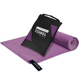 Serviette rafraîchissante en microfibre à séchage rapide, personnalisable avec logo brodé, pour le sport, la gym, l'extérieur, la plage, cadeau idéal - Product Image 1