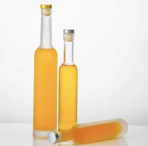 Bouteilles en verre transparent de 16 oz pour brassage maison avec bouchons en liège et capsules thermorétractables de type Bordeaux, capacité de 50 ml pour vin et jus - Product Image 1