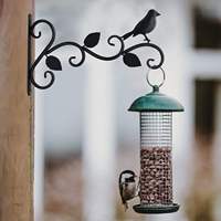 Crochets de suspension noirs en métal antique pour plantes, paniers de fleurs, mangeoires à oiseaux, carillons éoliens et lanternes - Peints pour patio