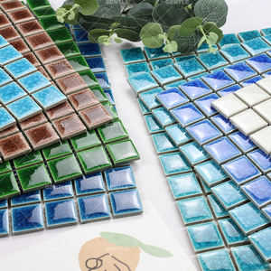 פסיפס קרמיקה פסיפס באורך 25*25 מ "מ קרח סדק פסיפס עם בריכת שחייה - Product Image 2