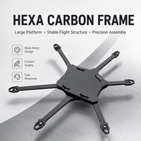 Châssis de drone personnalisé en fibre de carbone Hexa, grande plateforme, plaque CNC 3K, châssis d'UAV multirotor pour levage lourd, kits OEM