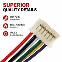 Kabel Harness Presisi Tinggi Khusus dengan Pitch 2.54mm, Berpelindung Dua Ujung, Dilengkapi Inti Ferit 1007 24AWG untuk Sistem Manajemen Otomatis