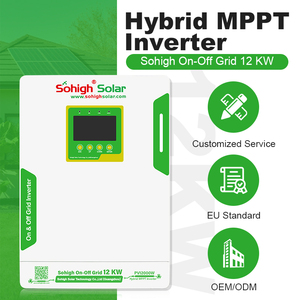 Prix de gros <span class=keywords><strong>Sohigh</strong></span> Solar 5.5KVA 6.2KVA 12KVA Systèmes d'énergie solaire hybrides monophasés avec onduleur MPPT et connectivité réseau, rendement >95% - Product Image 2
