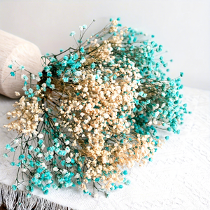 Ramo de Flores Artificiales de Baby's Breath y <span class=keywords><strong>Pampas</strong></span> Grass en Tonos Beige y Azul, Estilo Boho para Decoración de Bodas y Dormitorios - Product Image 4