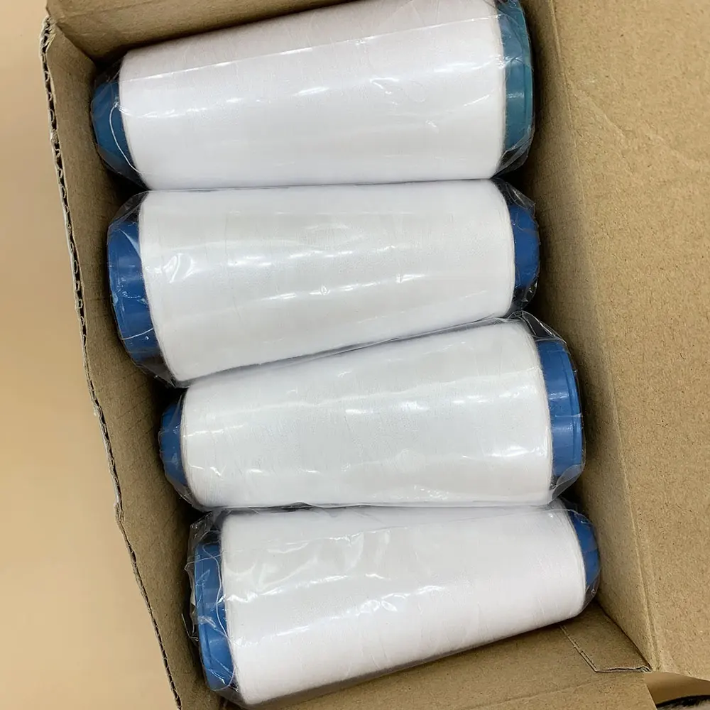 100% Polyester Sewing Thread 40/2 1500meters Spun Polyester White Thread for Sewing Cloth