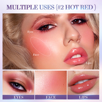 Stick de blush mat SADOER Matte Glow # 2 rouges crème 20g, 3-en-1 pour les joues, les lèvres et les yeux, étiquette privée OEM, faible MOQ