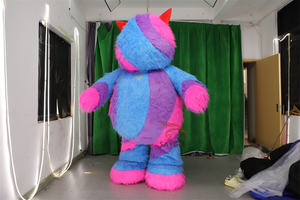 Fantasy Design No-face Monster Inc. Mascotte Costume 2m 2.6m gonfiabile peloso mostro senza volto per Halloween urlando notte - Product Image 3