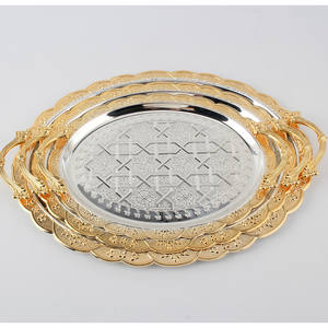 Plateau en métal de style rétro pour la décoration de la maison, plateau de service en métal facile à nettoyer pour un usage quotidien - Product Image 2