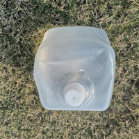Conteneur pliable transparent de qualité alimentaire 5L-20L avec poignée, sac souple pliable en plastique pour eau, lait, gelée, idéal pour l'extérieur