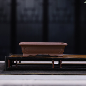 <span class=keywords><strong>Pot</strong></span> à fleurs en argile violette de haute qualité - Petit bac rectangulaire classique avec ventilation pour jardin, bonsaï et terreau - Product Image 3