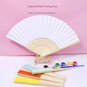 Custom Logo White <b>Paper</b> <b>Hand</b> <b>Fan</b> Bamboo Folding Handheld <b>Paper</b> Folded Printing Bride Wedding Party Bamboo Fabric <b>Hand</b> <b>Held</b> <b>Fan</b> - Product Image 4