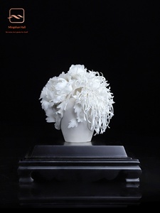 Fleur en céramique de style chinois, en porcelaine blanche de Dehua, du patrimoine culturel immatériel, collection « La prospérité épanouit » de <span class=keywords><strong>Liu</strong></span> Mingzhi de Mingshantang - Product Image 6