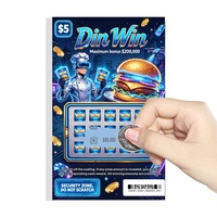Billets de loterie à gratter personnalisés sur le thème des robots avec numéros de série, impression de cartes de loterie pour gagner de gros prix