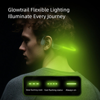 Écouteurs sportifs sans fil à conduction osseuse avec bande lumineuse LED haut de gamme, Bluetooth, étanches IPX8, lecteur MP3 32 Go