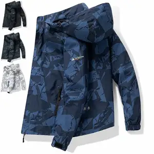 2024 à capuche randonnée cyclisme veste hommes automne extérieur Bomber vestes imperméable coupe-vent sport décontracté Cargo vestes hommes manteaux