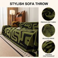 Plaid de canapé géométrique en chenille, housse de protection anti-griffures pour animaux de compagnie avec franges pour canapé domestique, cadeau pour propriétaire d'animaux, vente en gros
