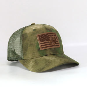 หมวกแก๊ปทรงทรัคเกอร์ 6 แผง รุ่น 112 Richardson ลายพราง ปักโลโก้หนังแท้คุณภาพพรีเมียมแบบสั่งทำพิเศษ - Product Image 3