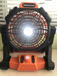 Support de lampe LED adapté et mini ventilateur de sol solaire portable rechargeable de 12 pouces pour le camping - Product Image 6