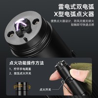 Nouvelle Lampe Torche Tactique Focalisable et d'Auto-Défense Double Arc Laser Blanc Haute Luminosité