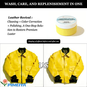 Colorante de Cuero Premium Amarillo Limón para Recoloración y Retoque Eficaz en Cuero Brillante, Pasta Correctora de <span class=keywords><strong>Color</strong></span> de Cuero - Product Image 4
