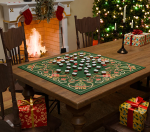 Juego de Mahjong Americano de Lujo para las Fiestas Navideñas, Serie <span class=keywords><strong>Ludo</strong></span>, 160 Fichas Acrílicas con Reverso Rojo, Tema de Santa Claus, para Niños y Profesionales - Product Image 4