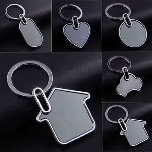 Sy78 Factory <b>Custom</b> Logo Sublimation Blank Metal Key Chains Laser Logo Key Chain Alloy Black Engraving Keychain Key Ring Logo - Product Image 4