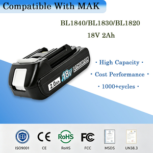 Batterie d'outillage électrique de jardin sans fil 18V, batterie de remplacement BL1840/BL1830/BL1820 compatible avec les outils de perçage et de vissage MAK - Product Image 1