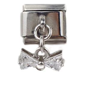 Nueva Serie de Colgantes Modulares Estilo Italiano, Alas Plateadas, Diseño Personalizado, Acero Inoxidable, Zirconia, Diamante, Corazón, Regalo - Product Image 6