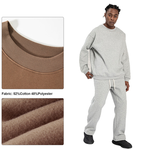 Sweat-shirt unisexe à col rond, <span class=keywords><strong>personnalisé</strong></span> avec broderie floquée, 350 g/m², poids lourd, coupe oversize, marque privée, couleur unie - Product Image 3