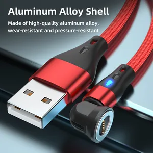 2023 New Model 3in1 Magnetic USB Charging Data Cable 540 Degree Rotate Bending Charger Adapter For Mobile Phones Accessories