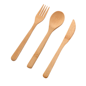 Tre tự nhiên Bộ đồ ăn dao nĩa và muỗng thiết lập dao kéo - Product Image 1