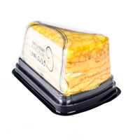 Boîtes d'emballage en plastique PET jetables de qualité alimentaire pour boulangerie, tiramisu, tranches de gâteau triangulaires, contenants à pain - Vente en gros