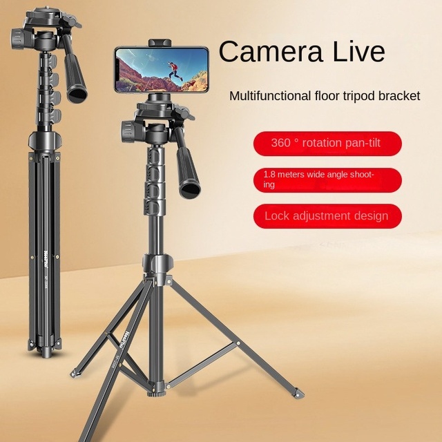 Portable Np2588/2688 Selfie Stick For Mobile Phones 1.8/2.1 M Aluminum Alloy Photography Lamp Tripod Stand Light Weight