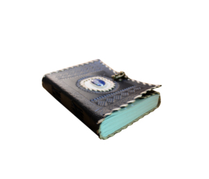 2021 Ấn Độ handmade đen chính hãng da bìa cứng nhật ký A5 <span class=keywords><strong>Side</strong></span> khâu máy tính xách tay với đá <span class=keywords><strong>Side</strong></span> khóa tốt nhất có năng khiếu kế hoạch - Product Image 3