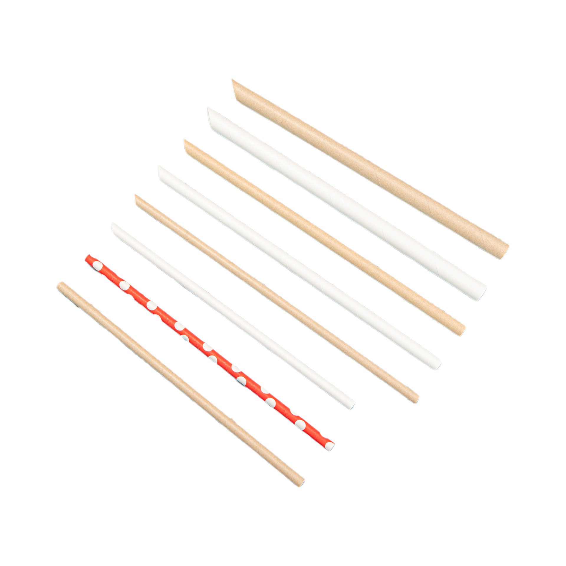 Biodegradable Disposable Food-Grade Thick Paper Beverage Straws Individually Packaged High-Temperature Resistant for Milk Tea