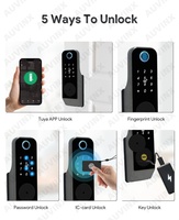 Serrures de porte automatiques étanches avec empreinte digitale Auvinx OEM Tuya TTLock pour portes de garage, portes de villa et portes métalliques