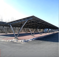Solutions solaires commerciales pour terrains ouverts, structure étanche, conception personnalisée, système d'installation photovoltaïque BIPV pour carport solaire