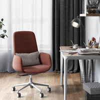 Chaise de bureau de direction pivotante exclusive et confortable en tissu, conforme aux normes ANSI/BIFMA X5.1-2017, pour usage professionnel, projet ODM