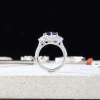 DEYIN européen et américain rétro Pigeon oeuf Moissanite S925 argent laboratoire cultivé rubis bague de mariage