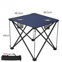 Table de camping en plein air pliante de jardin de pique-nique en acier au carbone portable léger