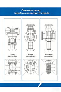 Pompe rotative à lobes sanitaire de qualité alimentaire en acier inoxydable, hygiénique, OEM, garantie 3 ans, pour le transfert de chocolat et de beurre de cacahuète - Product Image 2