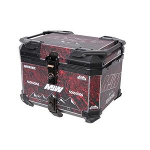Preço de Fábrica Caixa de Armazenamento Superior Dura Desmontável em Alumínio para Motocicleta Cor Preta e Vermelha 45l - Product Image 1