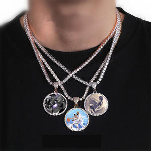 Gigi <span class=keywords><strong>Kobe</strong></span> <span class=keywords><strong>Bryant</strong></span> Mémoire Cadre Photo Collier Personnalisé Rhodium Glacé Nombre Ailes Motif Diamant Alliage Acier Inoxydable Laiton Chaînes - Product Image 6