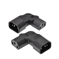 Adaptateur secteur CA IEC 320 C14 mâle vers C13 femelle, angle 90 degrés gauche/droite, certifié CE, pour montage mural LCD TV
