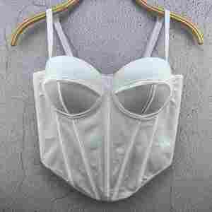 Summer Tight Ladies Trendy Stylish Bustier Basic Vintage Mesh Corset <b>Bra</b> Vest - Product Image 3