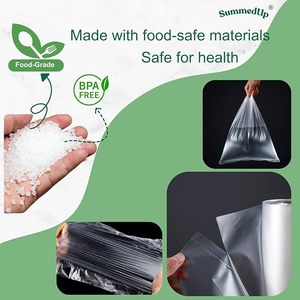 Rollo de Bolsas Desechables de LDPE con Refuerzo Lateral para Supermercados, Panaderías, Almacenamiento de Alimentos, Empaque de Carne y Legumbres, Color Natural, Uso en Pequeños Negocios - Product Image 6